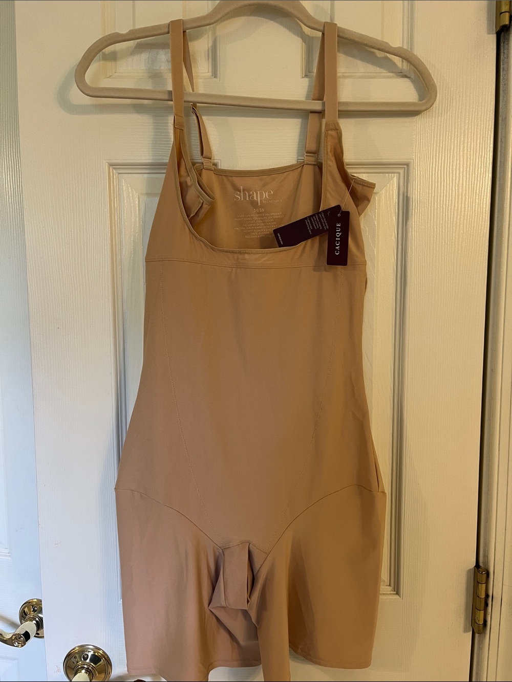Cacique Nude Shapewear Bodysuit Medium Control NWT